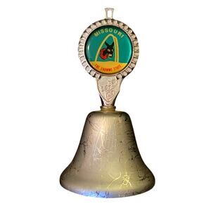 Vintage MISSOURI MULE The Show Me State Souvenir Silver Bell Made in Japan RARE